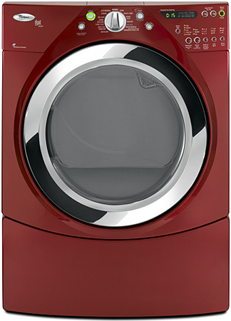 Whirlpool Duet WGD9750WR Cranberry Red Gas Steam Dryer - WGD9750WR