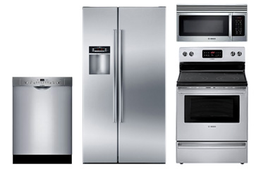 Buy stainless steel appliances. - Bosch Stainless Steel Appliance Package with Electric Range - BOSCPACK2