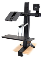 Ergotron Workfit-S LCD/Laptop Sit-Stand Desktop Workstation - 33-340-200