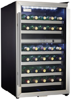 Danby 38 Bottle Stainless Steel Wine Cooler - DWC114BLSDD