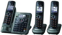Panasonic Black Link-To-Cell Bluetooth Digital Cordless Phone System - KX-TG7643M
