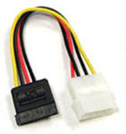 AGI 15-Pin Male To 4-Pin Male Serial ATA Power Supply Cable - SATA-CABLE