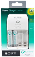 Sony Charger And 2 AA 1000mAh Batteries - BCG34HLD2RN