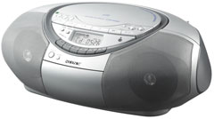 Sony CD Radio Cassette Recorder Boombox - Silver - CFD-S350SILVER