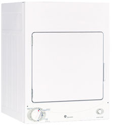 GE Spacemaker 120V Stationary Electric Dryer - DSKS333EWW