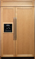 Dacor Integrated Overlay Panel 42 ' Built In Side By Side Refrigerator With Dispenser - IF42DBOL