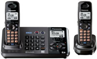 Panasonic 2-Line DECT 6.0 Expandable Digital Cordless Phone With Answering System - KX-TG9382T