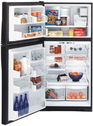 GE Arctica Energy Star Top-Freezer Refrigerator - Black Finish - PTS25LHPBB