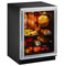 Uline 24" Stainless Steel Glass Door Under Counter Refrigerator