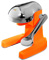 Metrokane Orange Mighty OJ Home Juicer 