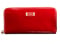 Tumi Capra Zip Around Poppy Patent Red Continental Wallet