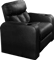 Berkline 45003 Home Theater Black Leather Vinyl Combo ChaiseLounger