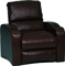 Berkline Marquee 45018 Home Theater Dark Brown Leather Vinyl Combo ChaiseLounger