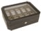 Wolf Designs Black 10 Piece Watch Box With Glass Top