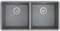 Blanco Precis Undermount 16" Metallic Gray Equal Double Bowl Sink