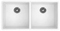 Blanco Precis Undermount 16" White Equal Double Bowl Sink