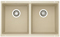 Blanco Precis Undermount 16" Biscotti Equal Double Bowl Sink