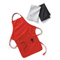 Weber Red Apron And Black & White Towel Set
