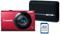 Canon Powershot A3400 IS 16 Megapixel Red Digital Camera Deluxe Kit