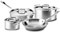 All-Clad D5 7-Piece Stainless Steel Cookware Set