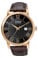 Citizen Eco-Drive Rose Gold Tone Mens Strap Watch