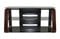 BellO Deep Espresso Curved Wood Audio Video Stand