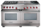 Wolf 60" Dual Fuel Double Oven Range - Stainless Steel Finish