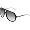 Gucci Black And White Large Aviator Unisex Sunglasses