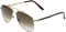 Gucci Unisex Gold And Brown Small Aviator Sunglasses