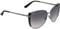 Gucci Cat Eyed Dark Ruthenium Ladies Sunglasses