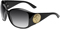 Gucci Womens Grey Gradient Lens Black Sunglasses