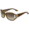 Gucci Brown Grey Gradient Crest Ladies Sunglasses