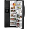 GE GSHF6KGZBB Black Side-By-Side Refrigerator