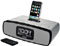 iHome Silver Dual Alarm Clock Radio For iPhone And iPod