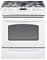 GE 30" White Slide-In Gas Range