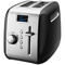 KitchenAid Onyx Black 2 Slice Manual High-Lift Lever Toaster