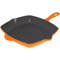 Le Creuset 10.25" Enameled Cast Iron Square Flame Orange Grill Pan