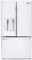 LG 30 Cu Ft White French Door Bottom Freezer Refrigerator