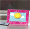 Zazoo Pink Peace Childrens Digital Photo Frame And Clock