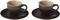 Le Creuset Truffle Stoneware Espresso Cups And Saucers