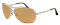 Ray-Ban Brown Metal Aviator Unisex Sunglasses