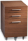 BDI Sequel Series Walnut Low Mobile File Pedestal