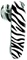 Earloomz Black And White Zebra Bluetooth Headset