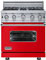 Viking 30" Professional Custom Series Racing Red Freestanding Gas Range