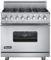 Viking 36" Custom Sealed Burner Stainless Steel Gas Range
