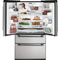 GE Monogram Stainless Steel French Door Two Drawer Free-Standing Refrigerator