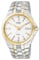 Citizen Eco-Drive WR100 White Dial Two Tone Mens Watch