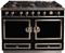 La Cornue CornuF&eacute; 110 43" Dual Fuel Range In Shiny Black With Satin Chrome Trim