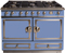 La Cornue CornuF&eacute; 110 43" Dual Fuel Range In Paris Blue Finish With Satin Chrome Trim