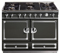 La Cornue CornuF&eacute; 110 43" Dual Fuel Range In Matte Black Finish With Satin Chrome Trim